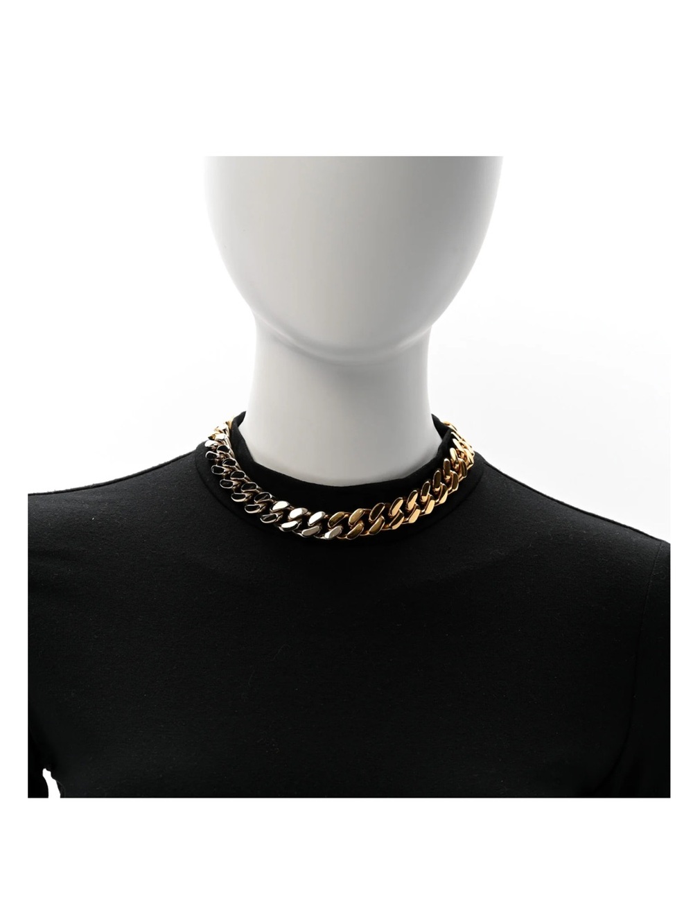 SAINT LAURENT
Metal Curb Chain Necklace Gold Silver - Picture 2 of 6